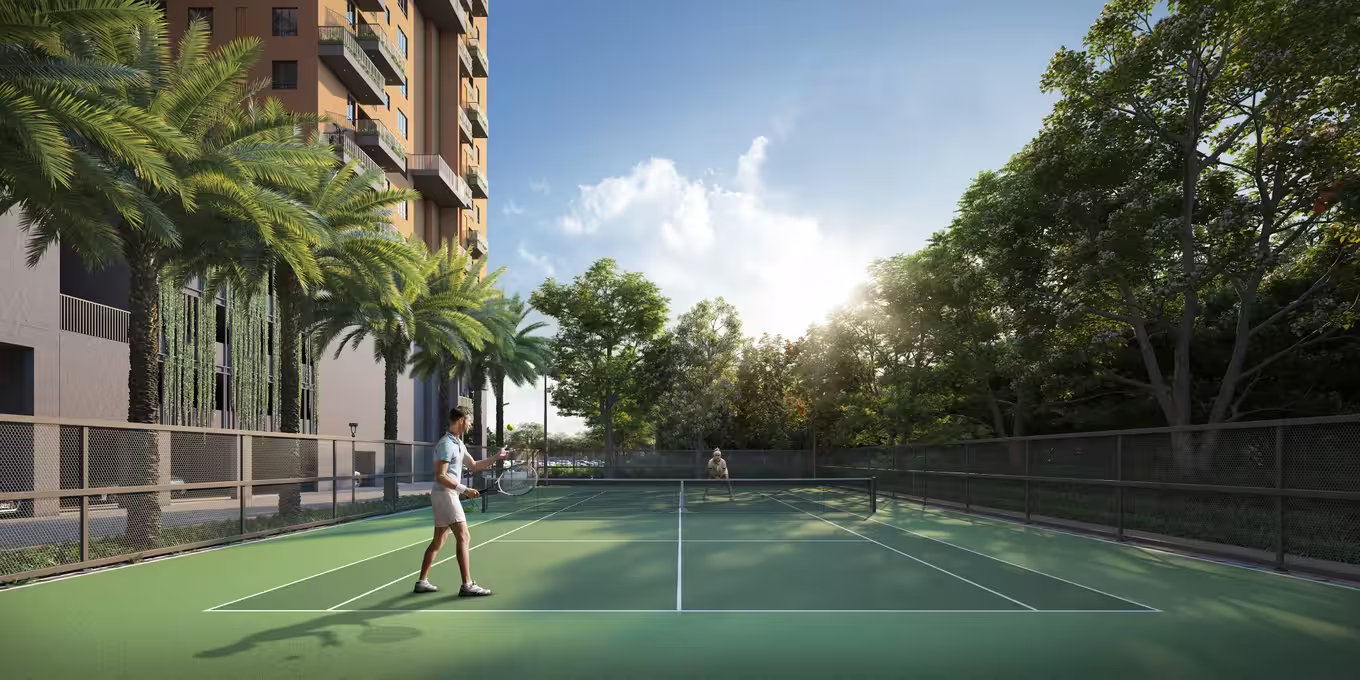 Lawn tennis court